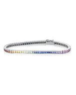 Rainbow Sapphire Tennis Bracelet