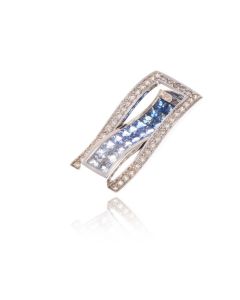Blue Sapphire & Diamond Pendant 18K Gold (2.79ct tw)