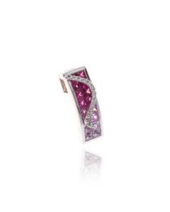 Pink Sapphire & Diamond Pendant 18K Gold (1.87ct tw)