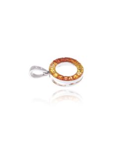 Sunset Sapphire & Diamond Pendant 18K Gold (1.82ct tw)