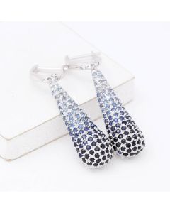 Blue Sapphire Ombre Earrings 925 Sterling Silver