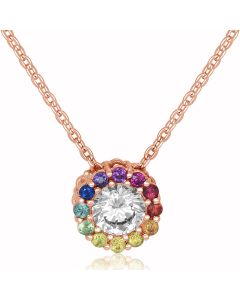 Wonder Wheel Coney Island Pendant Childhood Memory Rose Gold Charm Necklace Brooklyn Baby 14K 18K